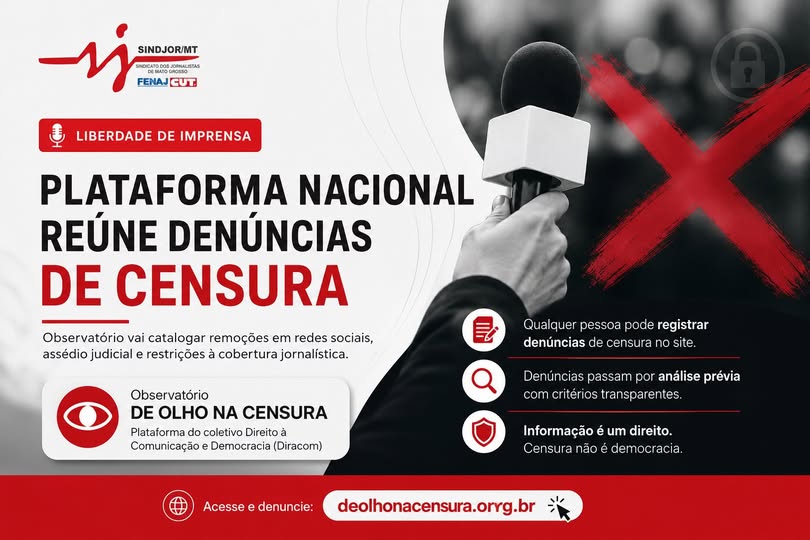 Liberdade de imprensa – Plataforma nacional reúne denúncias de censura em defesa da liberdade de imprensa